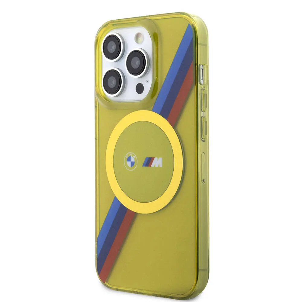 iPhone 15 Pro Max MagSafe Uyumlu Şeffaf Kılıf - BMW Tricolor Stripes