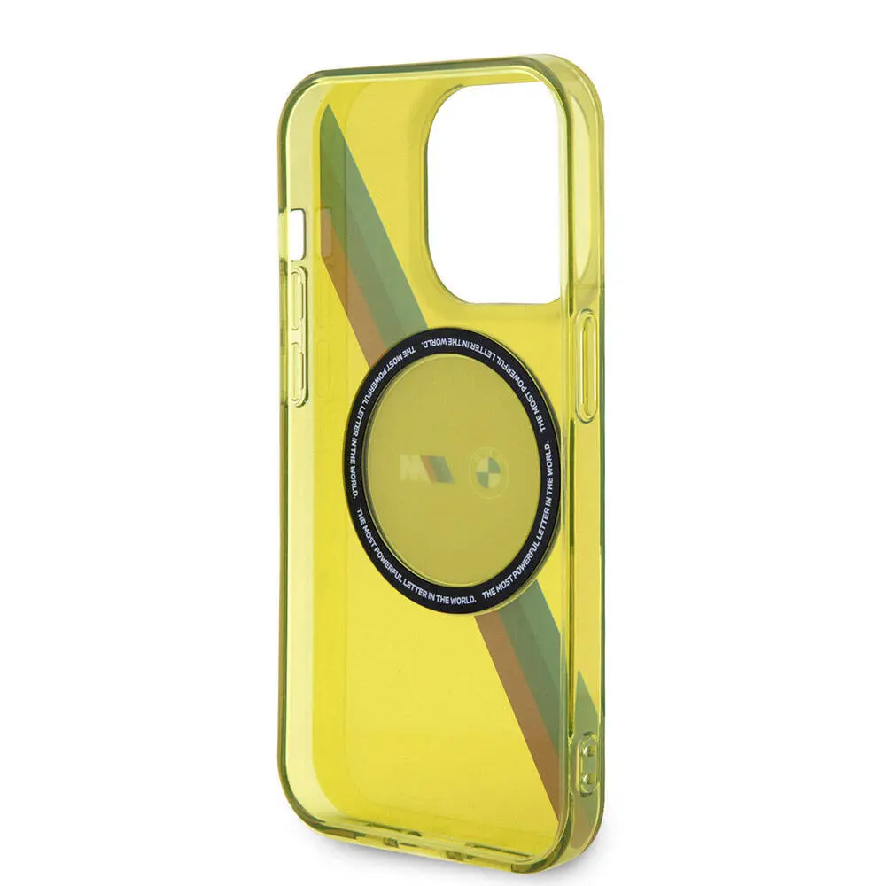 iPhone 15 Pro Max MagSafe Uyumlu Şeffaf Kılıf - BMW Tricolor Stripes