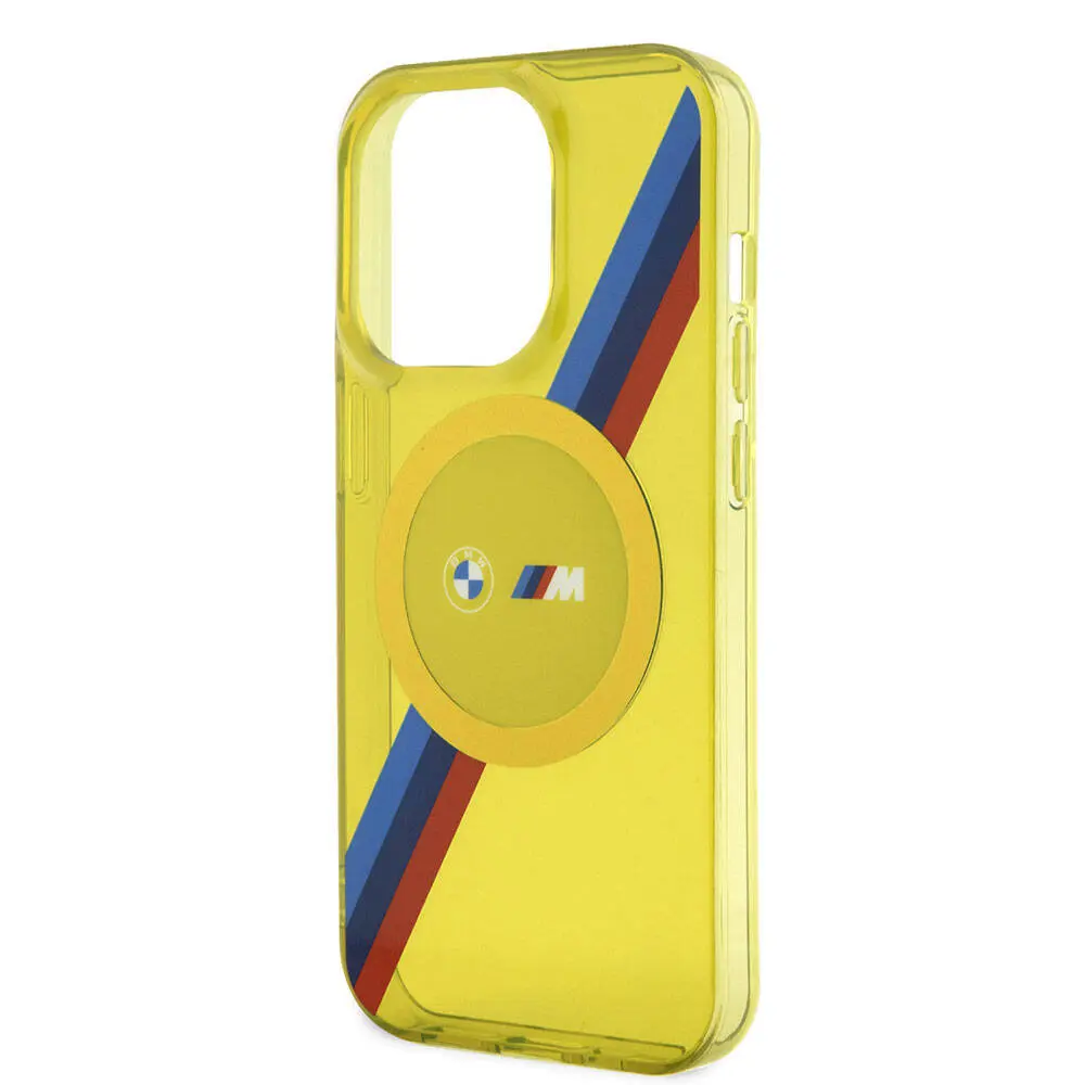iPhone 15 Pro Max MagSafe Uyumlu Şeffaf Kılıf - BMW Tricolor Stripes