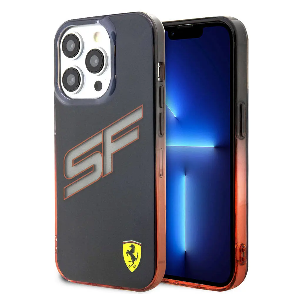 iPhone 15 Pro Max Şeffaf Kılıf, Renk Geçişli Kenarlı - Ferrari SF