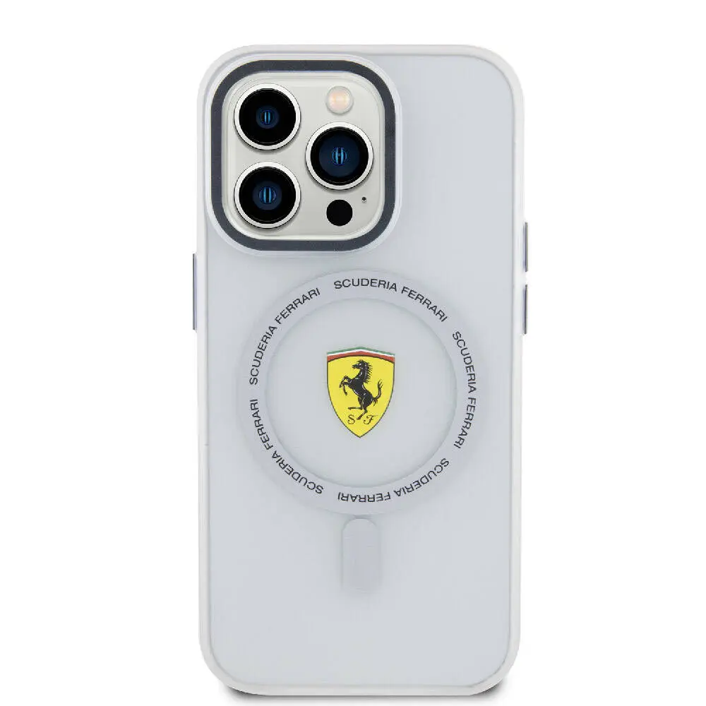 iPhone 15 Pro Max MagSafe Uyumlu Lisanslı Kılıf - Ferrari Kontrast Bumper SF Ring