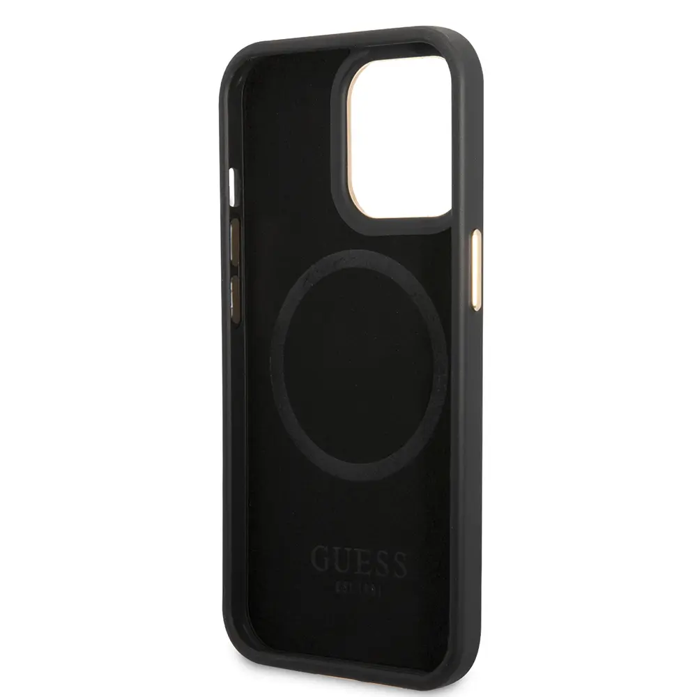 iPhone 15 Pro Max MagSafe Uyumlu 4G Desenli Kılıf - Guess Klasik Logolu