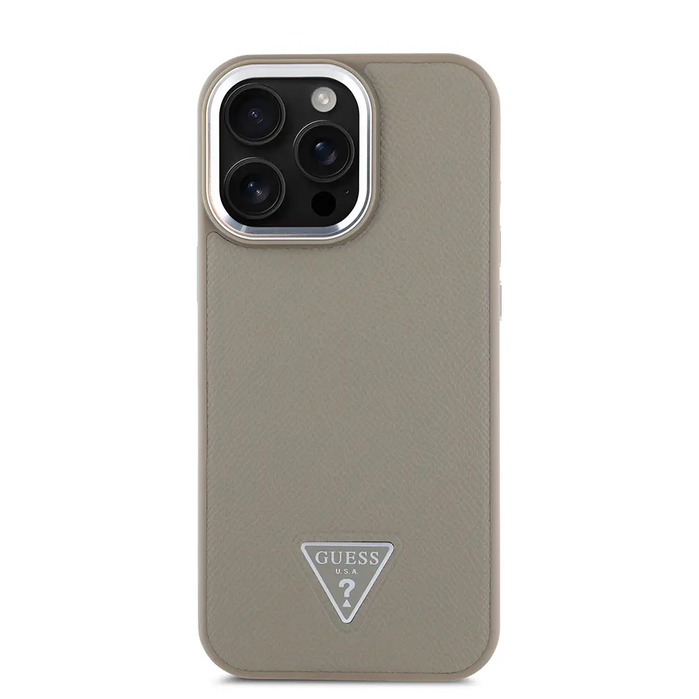 iPhone 15 Pro Max MagSafe Uyumlu Kılıf - Guess Grained Triangle