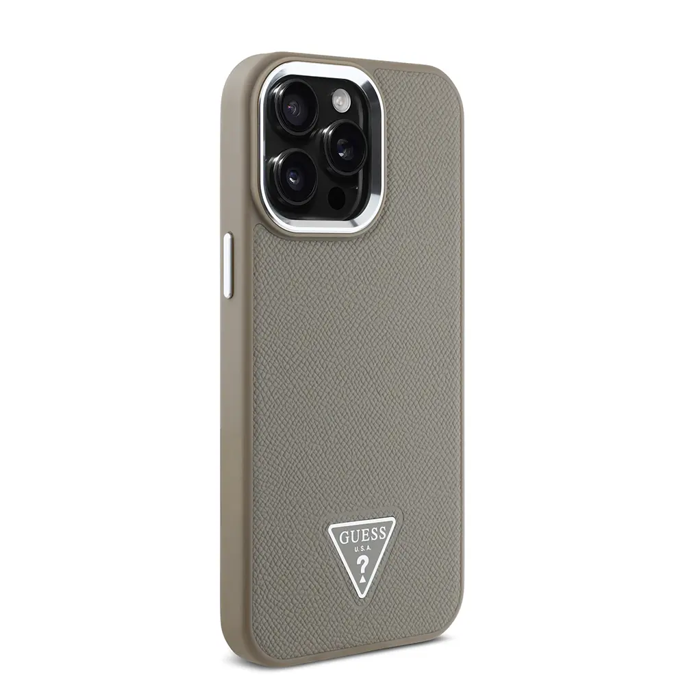 iPhone 15 Pro Max MagSafe Uyumlu Kılıf - Guess Grained Triangle