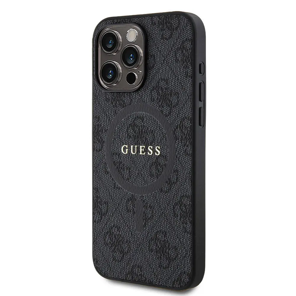 iPhone 15 Pro Max MagSafe Uyumlu Halkalı Kılıf - Guess 4G Logolu