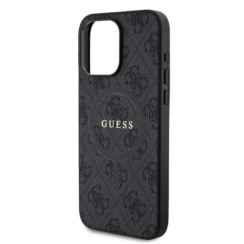 iPhone 15 Pro Max MagSafe Uyumlu Halkalı Kılıf - Guess 4G Logolu
