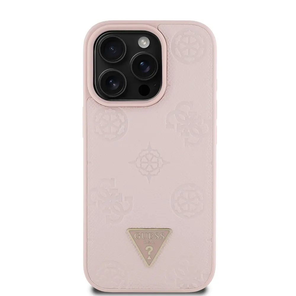 iPhone 15 Pro Max MagSafe Uyumlu PU Deri Kılıf - Guess Peony