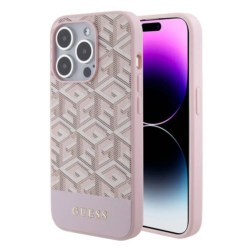 iPhone 15 Pro Max MagSafe Uyumlu Kılıf - Guess GCube Desenli