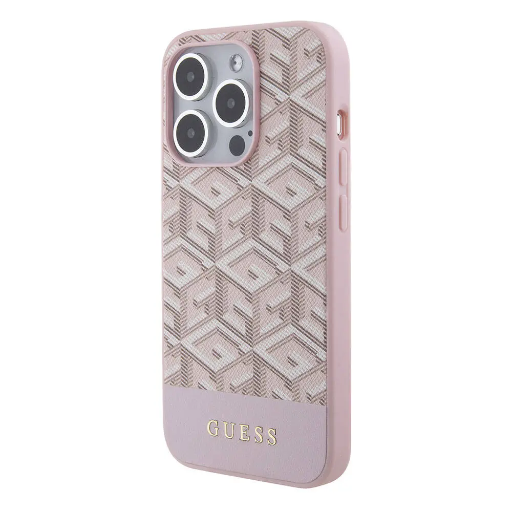 iPhone 15 Pro Max MagSafe Uyumlu Kılıf - Guess GCube Desenli