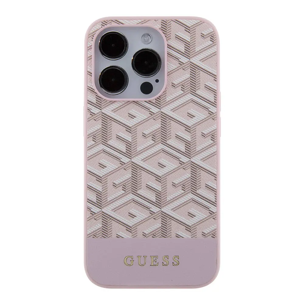 iPhone 15 Pro Max MagSafe Uyumlu Kılıf - Guess GCube Desenli
