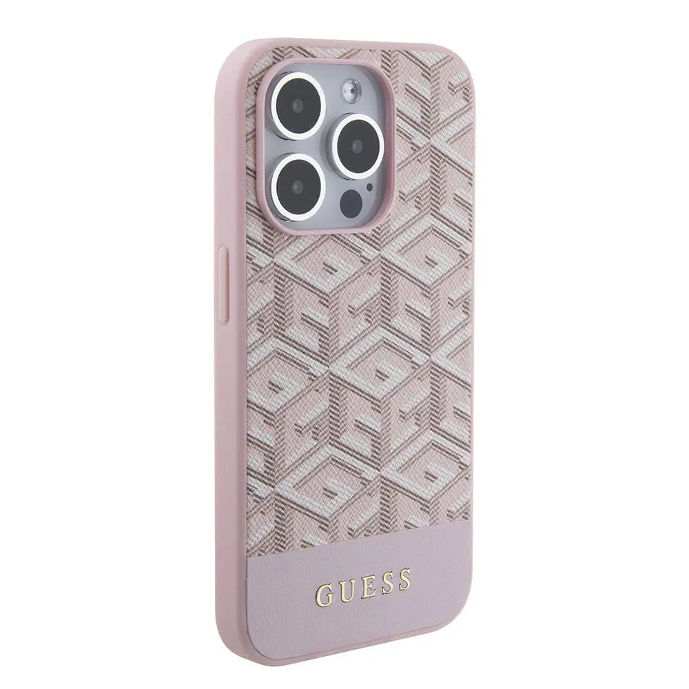 iPhone 15 Pro Max MagSafe Uyumlu Kılıf - Guess GCube Desenli