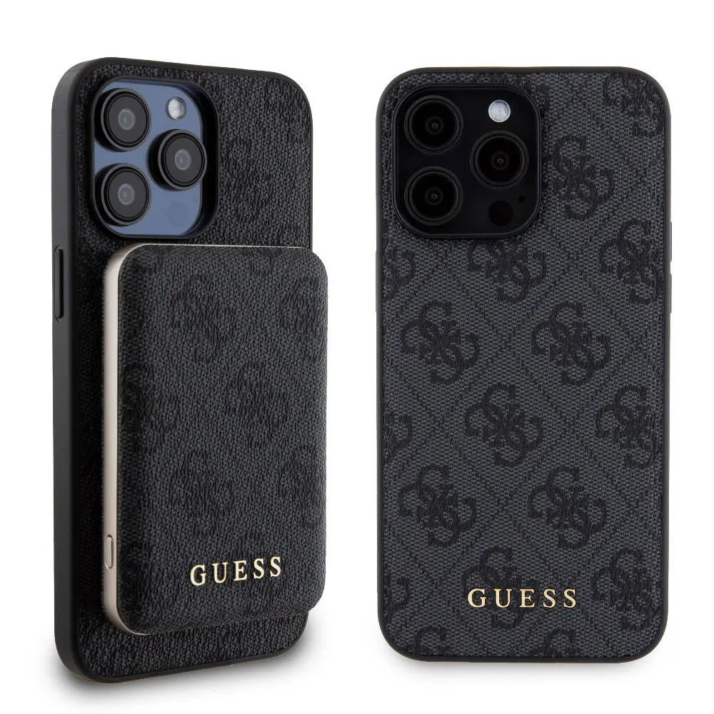 iPhone 15 Pro Max MagSafe Uyumlu Lisanslı Kılıf - Guess 4G Desenli