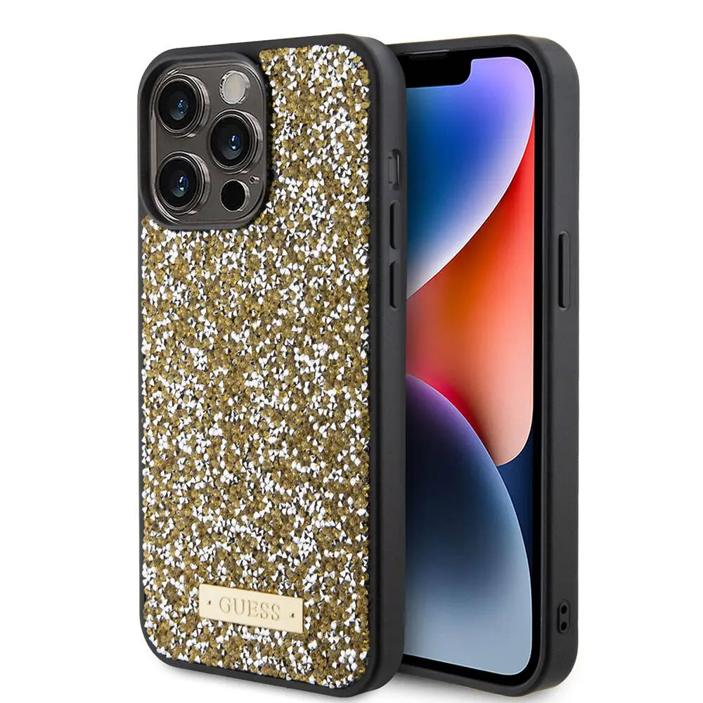 iPhone 15 Pro Max Taşlı Arka Yüzey Kılıf - Guess Lisanslı