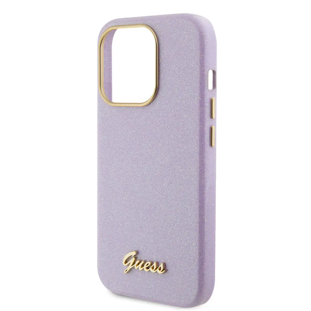 iPhone 15 Pro Max Kılıf, Glitter Glossy Script - Guess