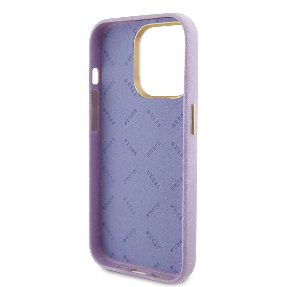 iPhone 15 Pro Max Kılıf, Glitter Glossy Script - Guess