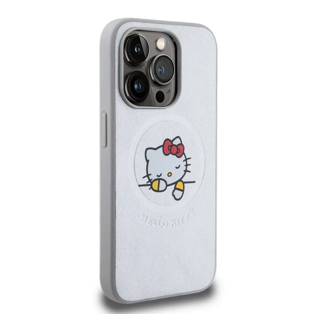 iPhone 15 Pro Max MagSafe Uyumlu Hello Kitty Lisanslı Deri Kılıf