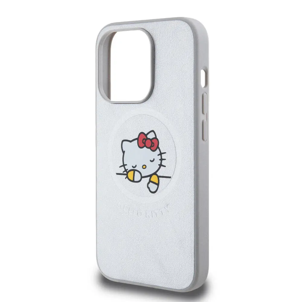 iPhone 15 Pro Max MagSafe Uyumlu Hello Kitty Lisanslı Deri Kılıf