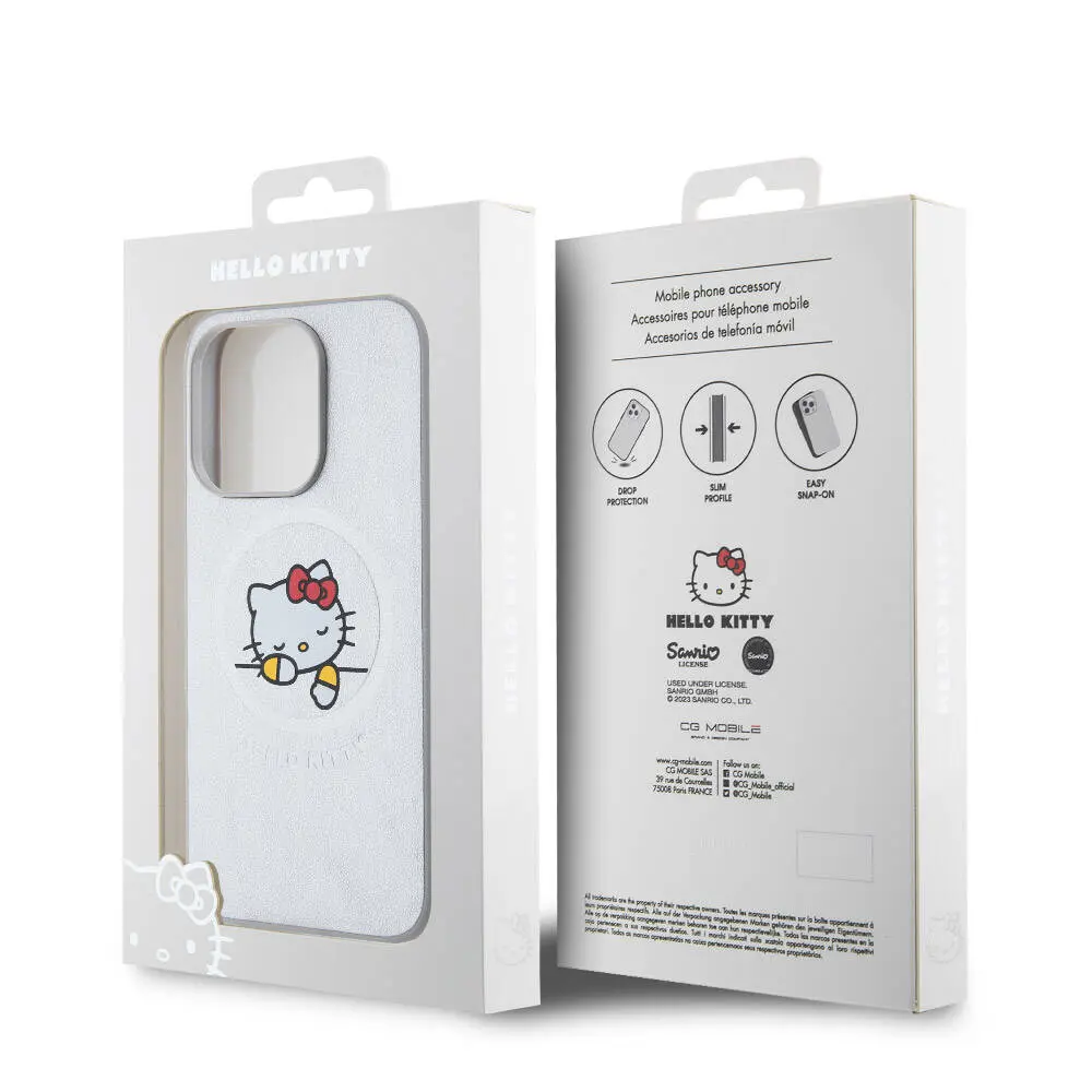 iPhone 15 Pro Max MagSafe Uyumlu Hello Kitty Lisanslı Deri Kılıf