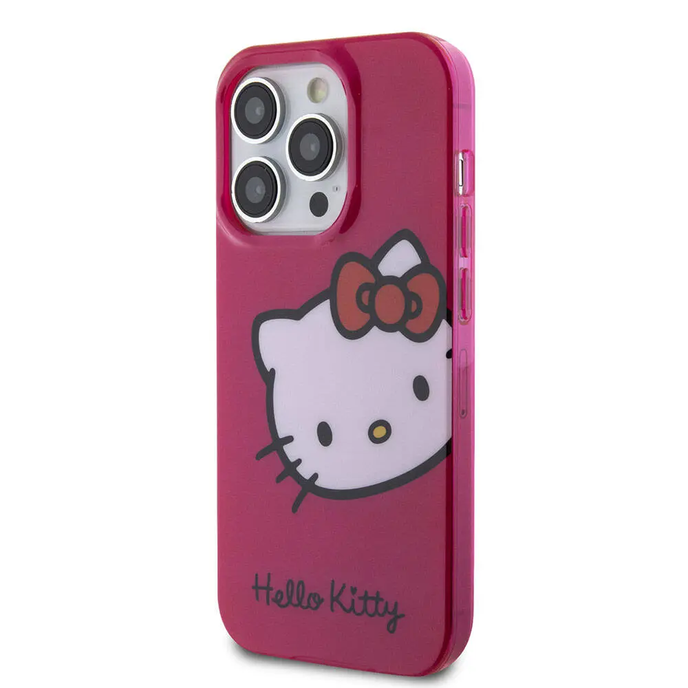 iPhone 15 Pro Max Lisanslı Hello Kitty Kılıf, Pembe ve Beyaz