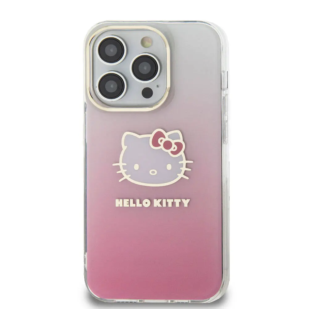 iPhone 15 Pro Max Lisanslı Hello Kitty Kılıf, Elektroplating Gradyan