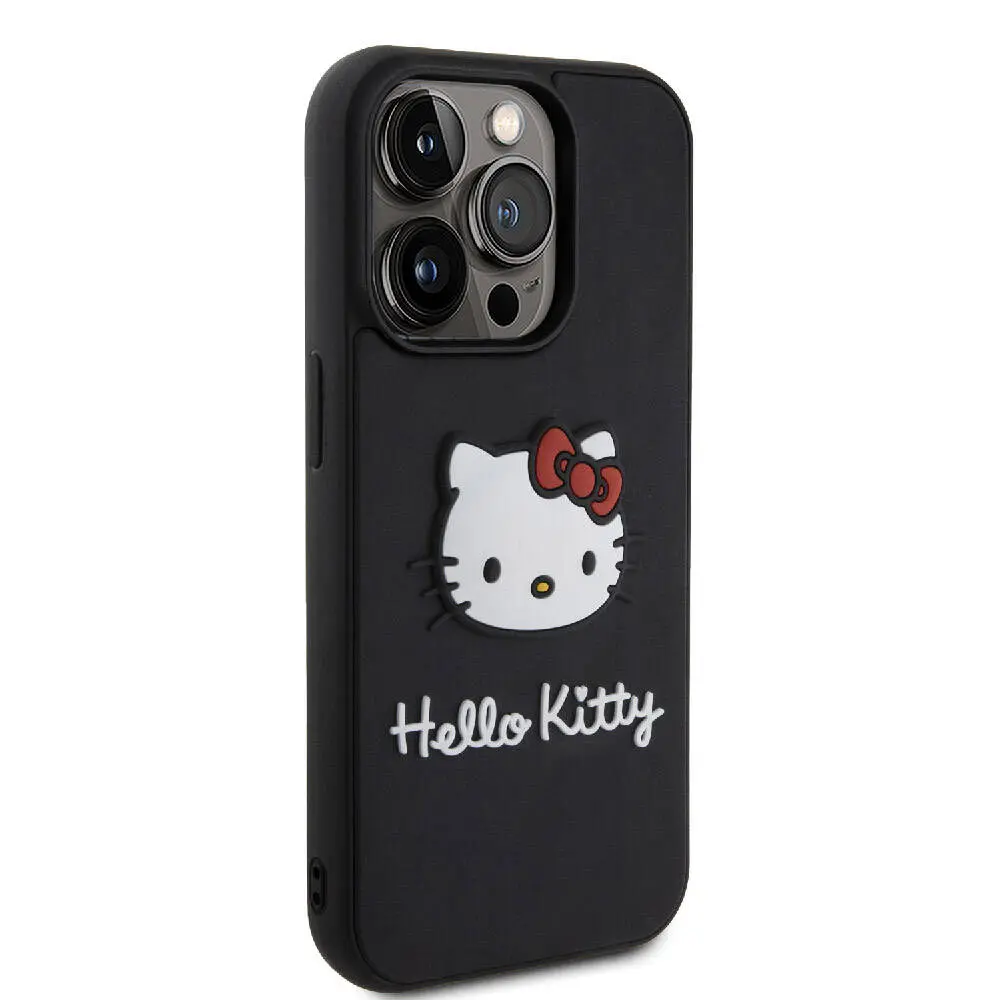 iPhone 15 Pro Max Hello Kitty Lisanslı 3D Kılıf - Kırmızı