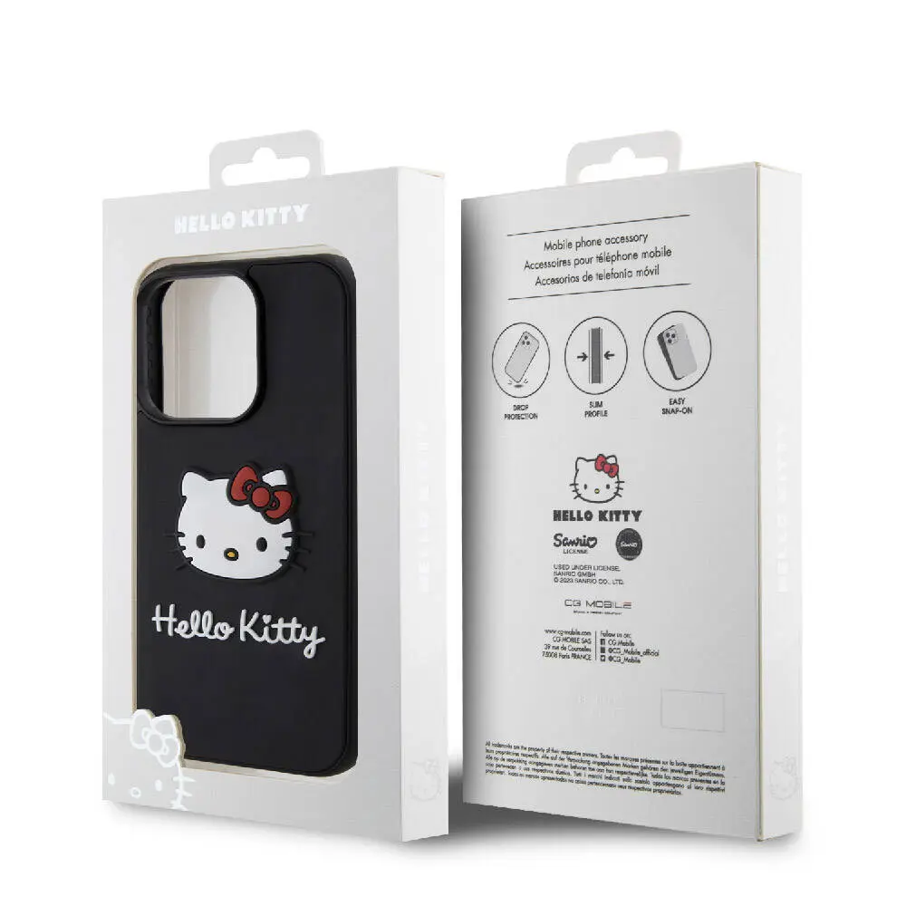 iPhone 15 Pro Max Hello Kitty Lisanslı 3D Kılıf - Kırmızı