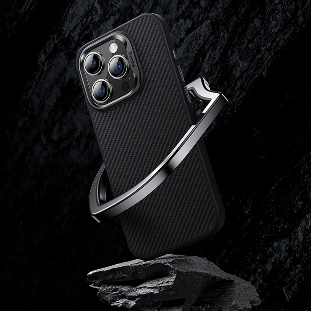 iPhone 15 Pro Max MagSafe Uyumlu Kevlar Kılıf - Benks Hybrid ArmorPro