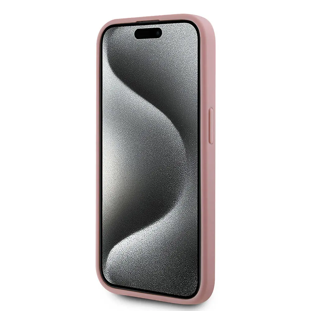 iPhone 15 Pro Max Kılıf, 3D KL Yazılı Tüylü Arka Yüzey - Karl Lagerfeld