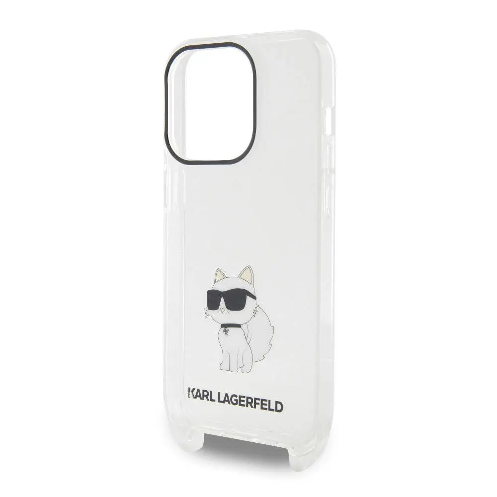 iPhone 15 Pro Max Boyun Askılı Choupette İkonik Kılıf - Karl Lagerfeld