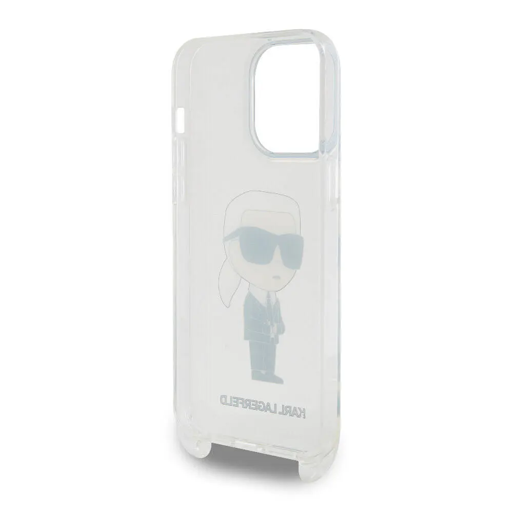 iPhone 15 Pro Max Boyun Askılı Kılıf - Karl Lagerfeld Karl İkonik Crossbody