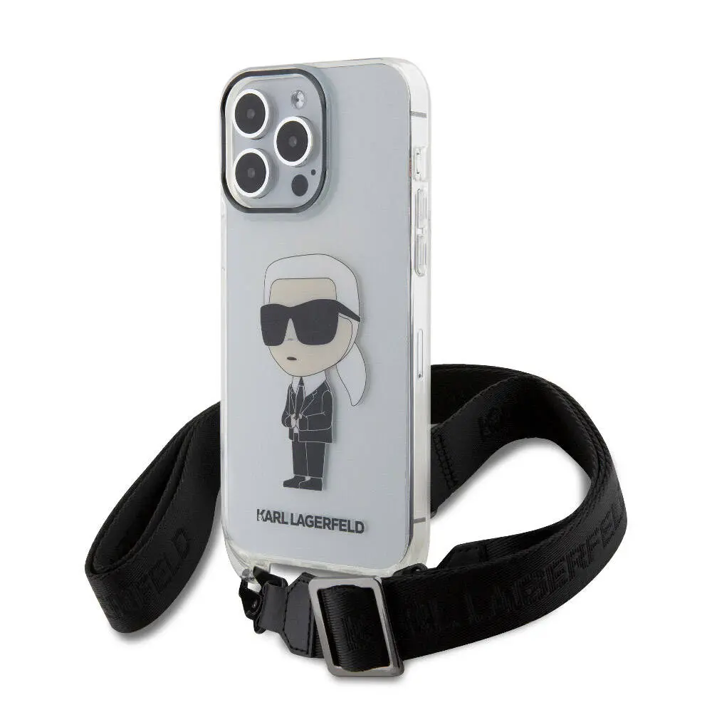 iPhone 15 Pro Max Boyun Askılı Kılıf - Karl Lagerfeld Karl İkonik Crossbody
