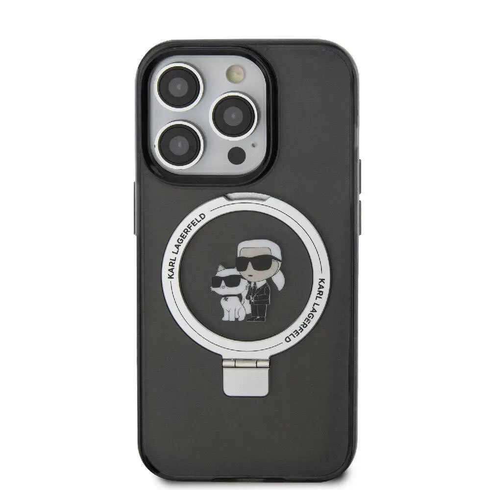 iPhone 15 Pro Max MagSafe Uyumlu Ring Standlı Kılıf - Karl Lagerfeld K&C