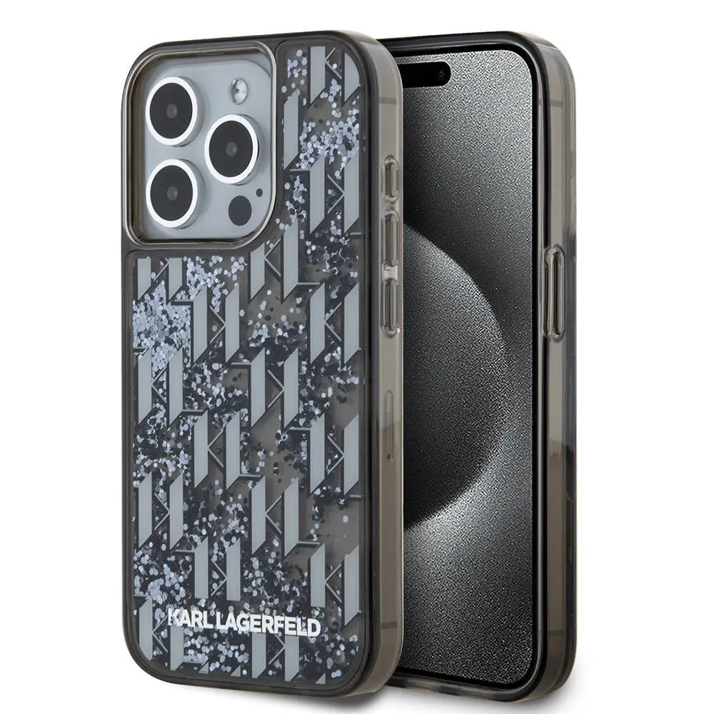 iPhone 15 Pro Max Simli KL Yazılı Monogram Kılıf - Karl Lagerfeld