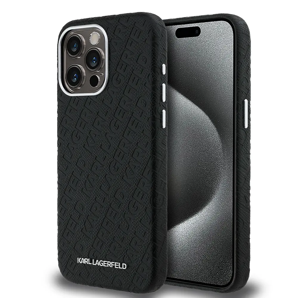 iPhone 15 Pro Max PU Deri Kılıf, Lisanslı - Karl Lagerfeld