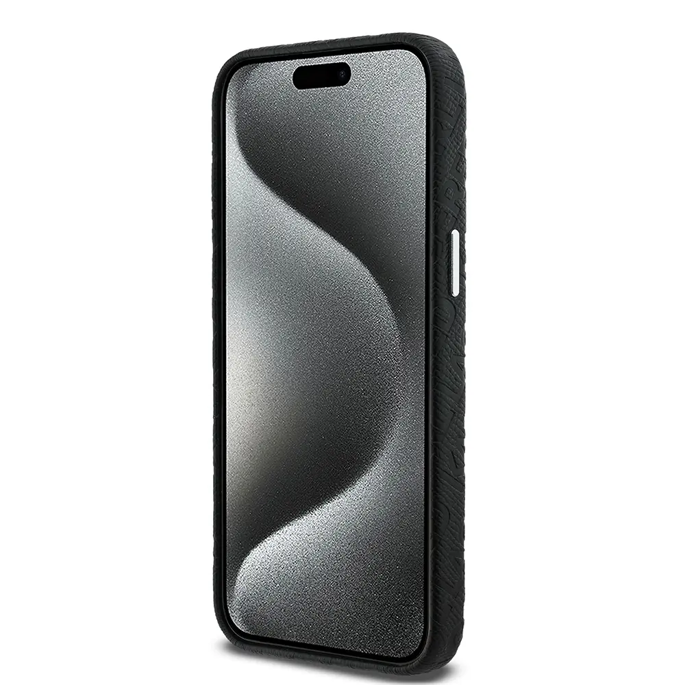 iPhone 15 Pro Max PU Deri Kılıf, Lisanslı - Karl Lagerfeld