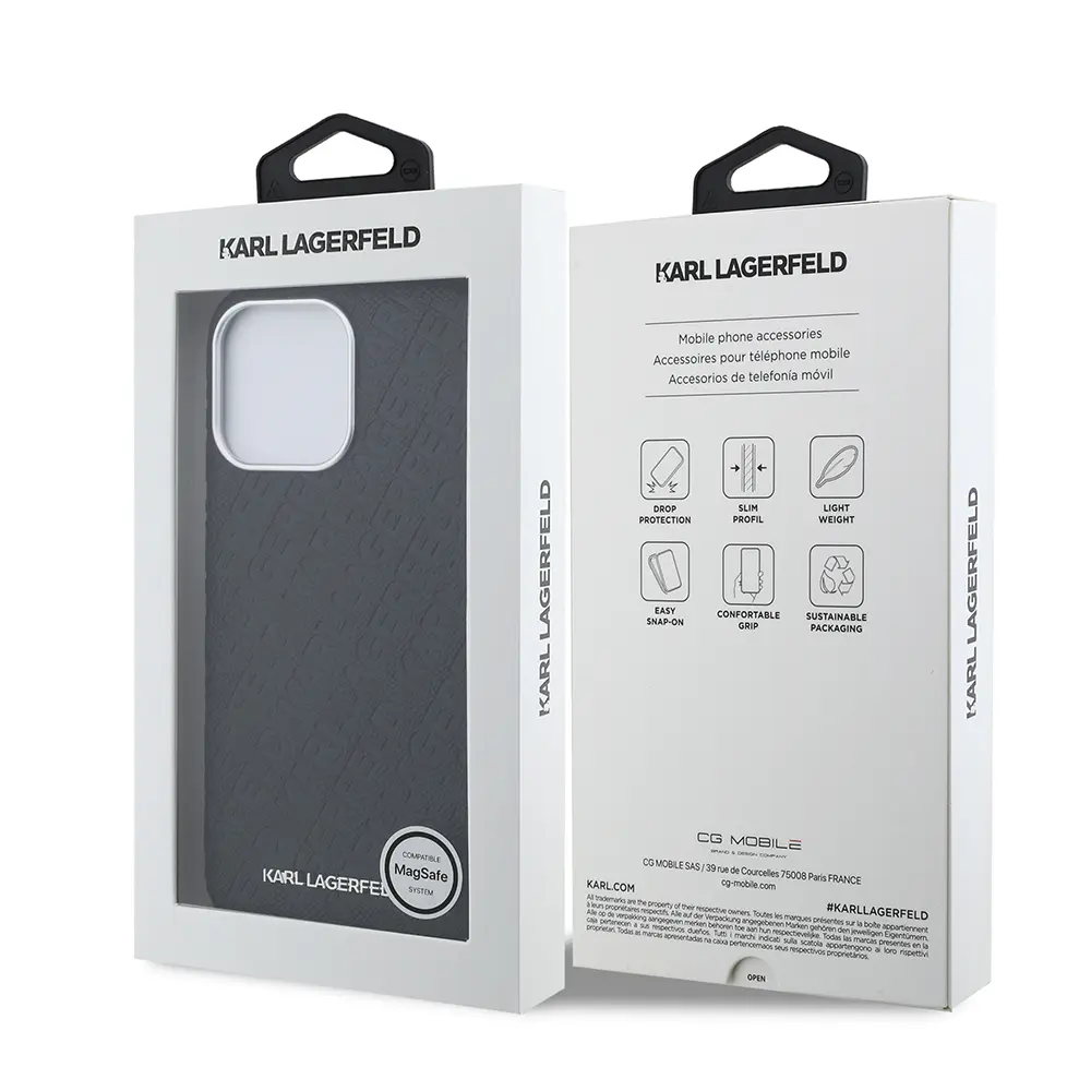 iPhone 15 Pro Max PU Deri Kılıf, Lisanslı - Karl Lagerfeld