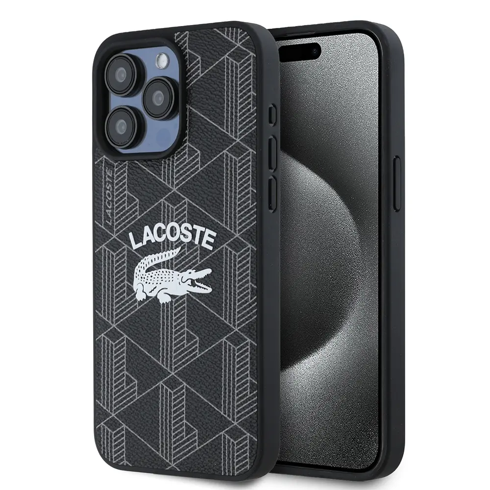 iPhone 15 Pro Max MagSafe Uyumlu Kılıf - Lacoste Mono Vintage Logo