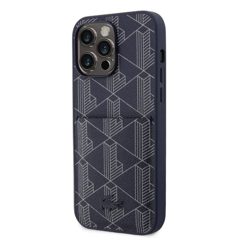 iPhone 15 Pro Max MagSafe Uyumlu Kartlıklı Kılıf - Lacoste Monogram