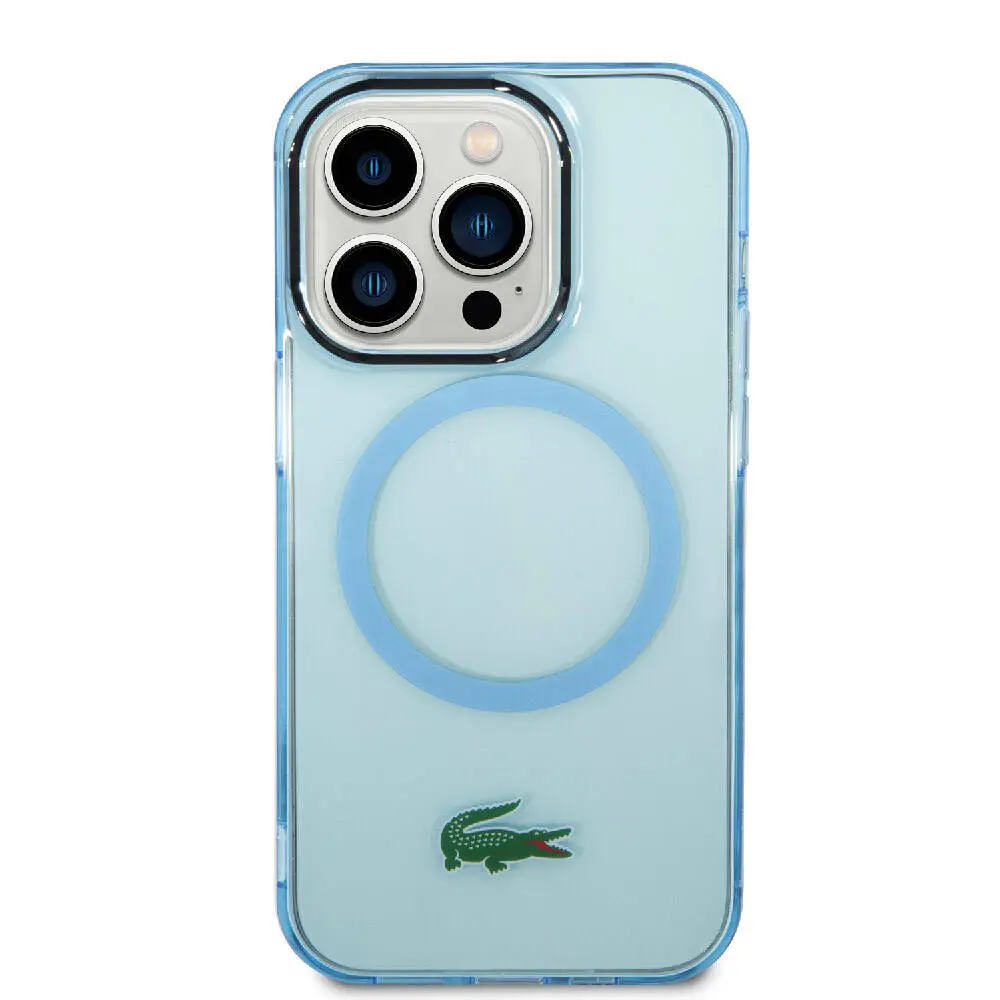 iPhone 15 Pro Max MagSafe Uyumlu Şeffaf Kılıf - Lacoste Timsah Logo