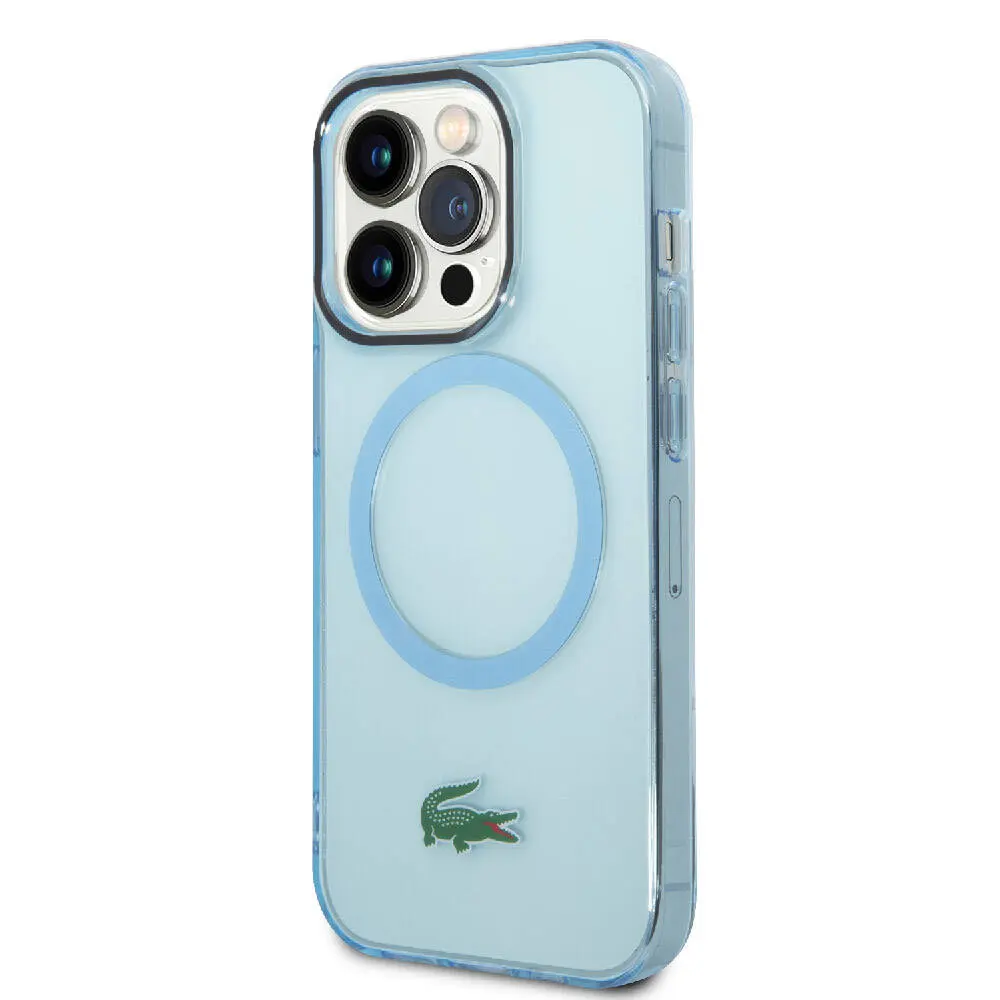 iPhone 15 Pro Max MagSafe Uyumlu Şeffaf Kılıf - Lacoste Timsah Logo