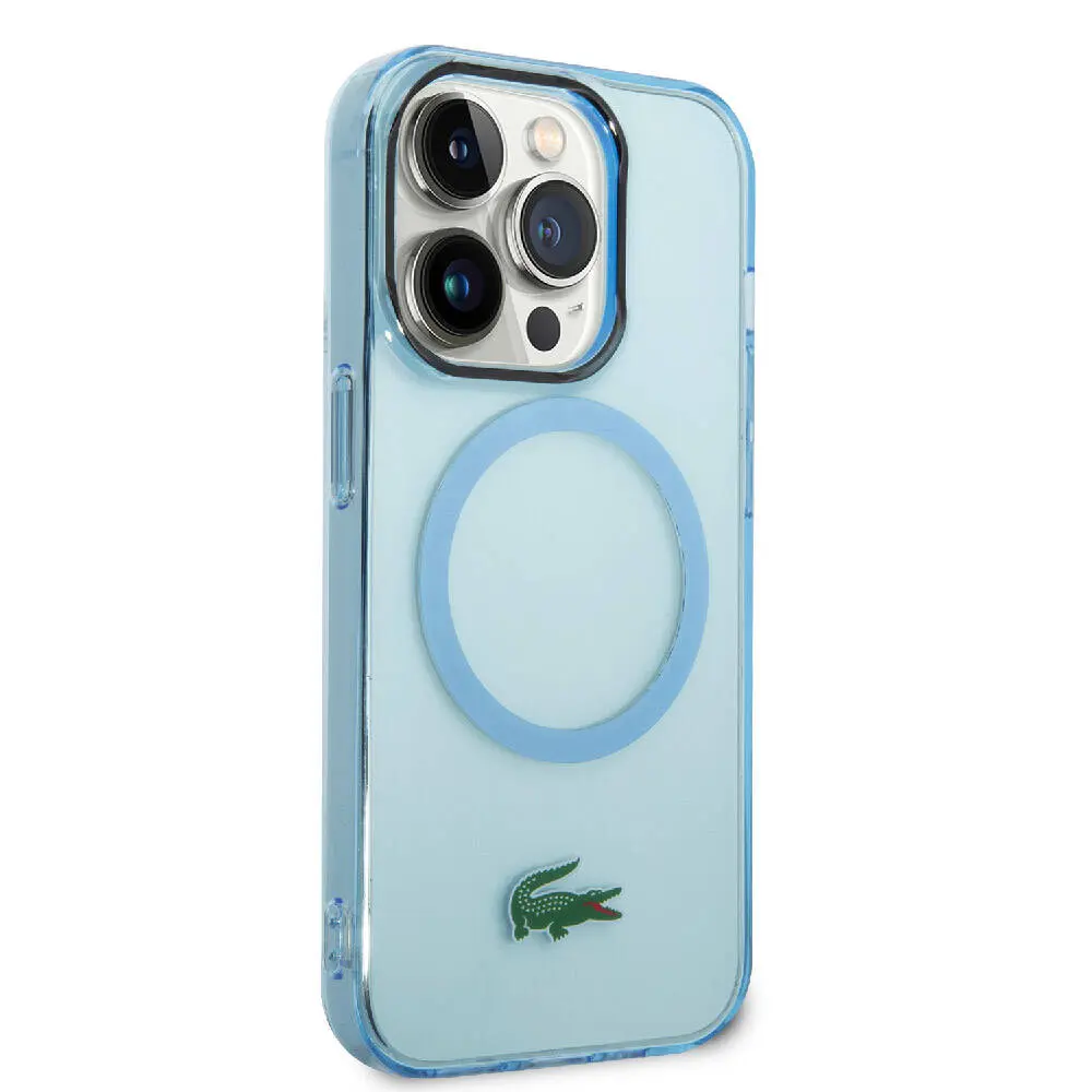 iPhone 15 Pro Max MagSafe Uyumlu Şeffaf Kılıf - Lacoste Timsah Logo