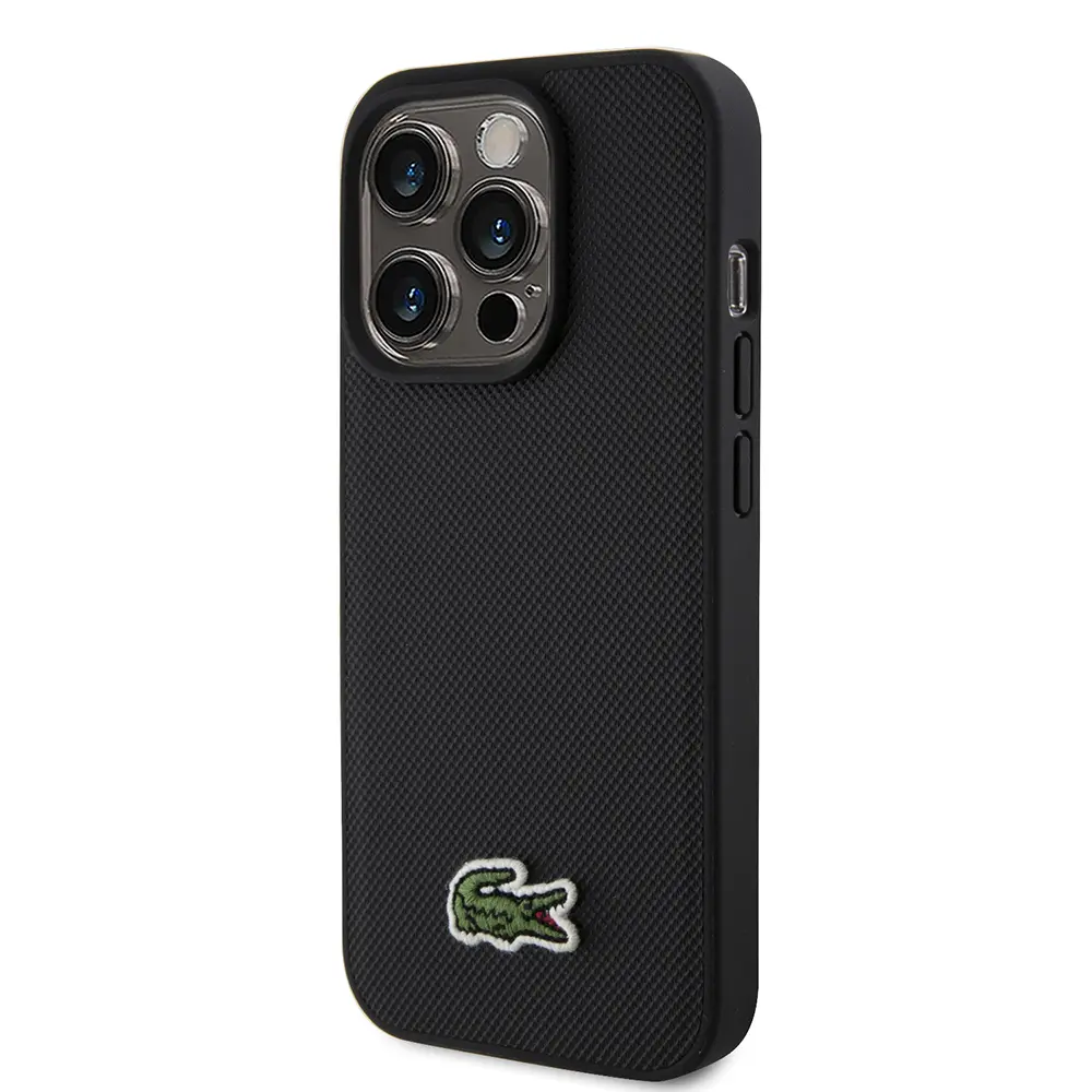 iPhone 15 Pro Max Lacoste Lisanslı PU Pike Desenli Kılıf + Type-C Kablo