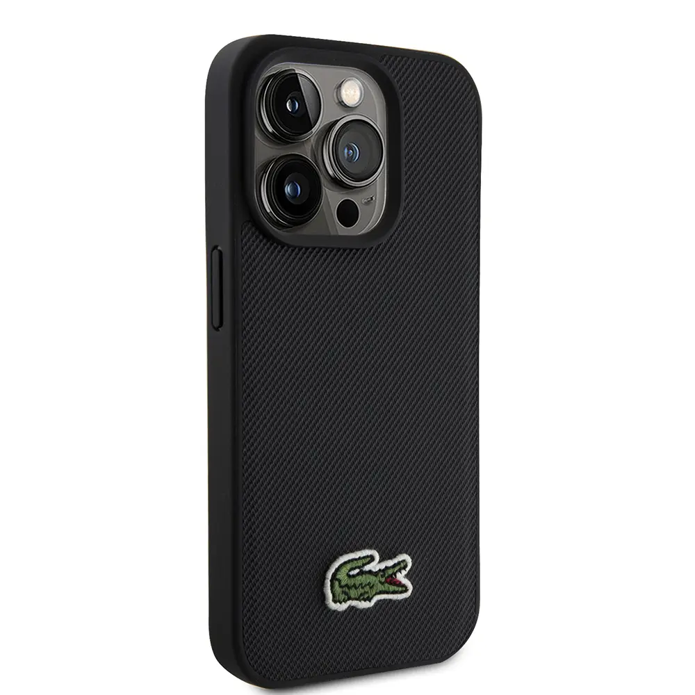 iPhone 15 Pro Max Lacoste Lisanslı PU Pike Desenli Kılıf + Type-C Kablo