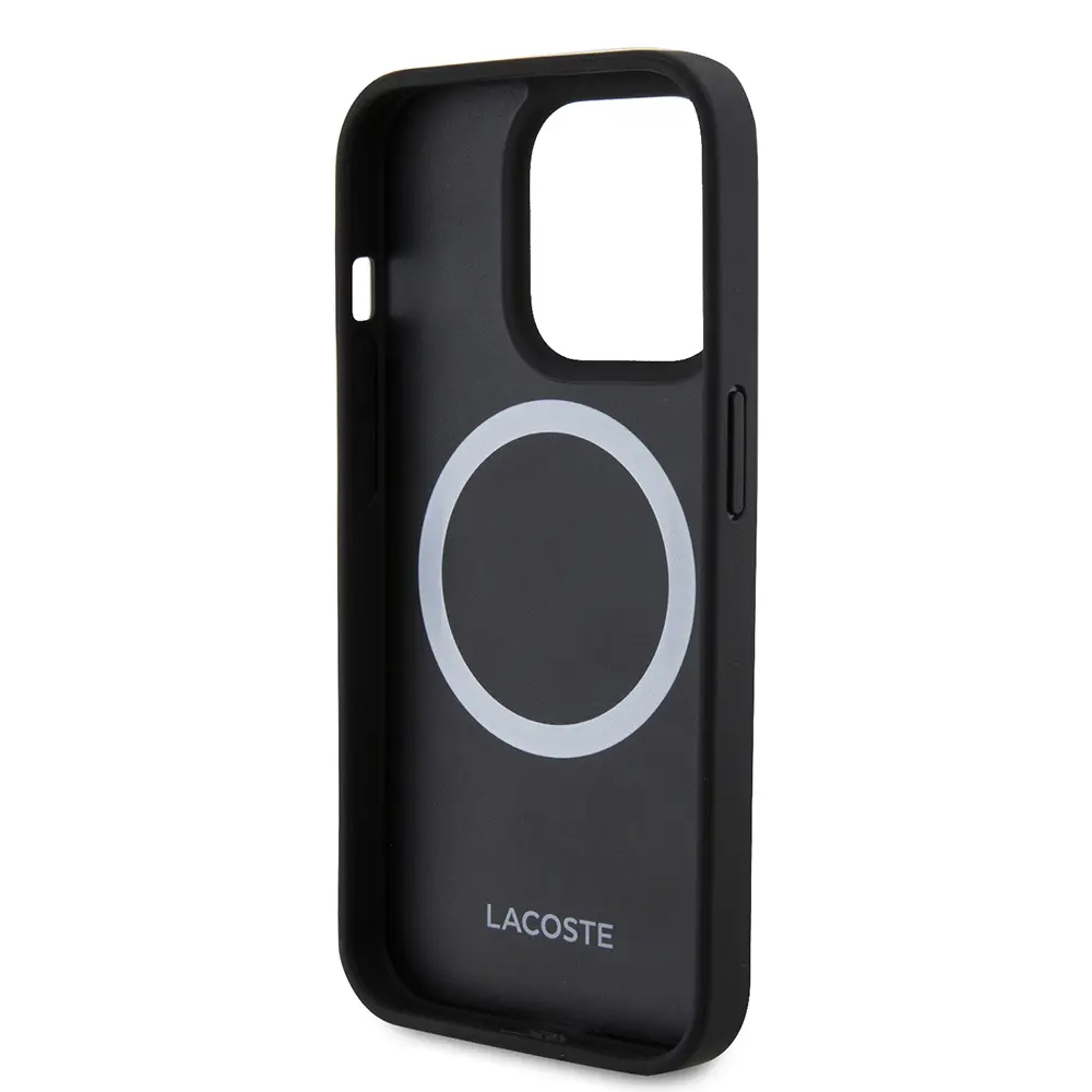 iPhone 15 Pro Max Lacoste Lisanslı PU Pike Desenli Kılıf + Type-C Kablo