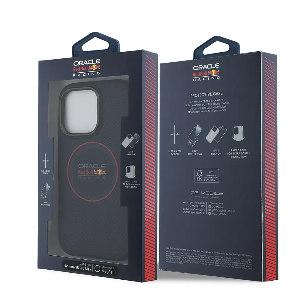 iPhone 15 Pro Max MagSafe Uyumlu PU Deri Kılıf - Redbull Lisanslı