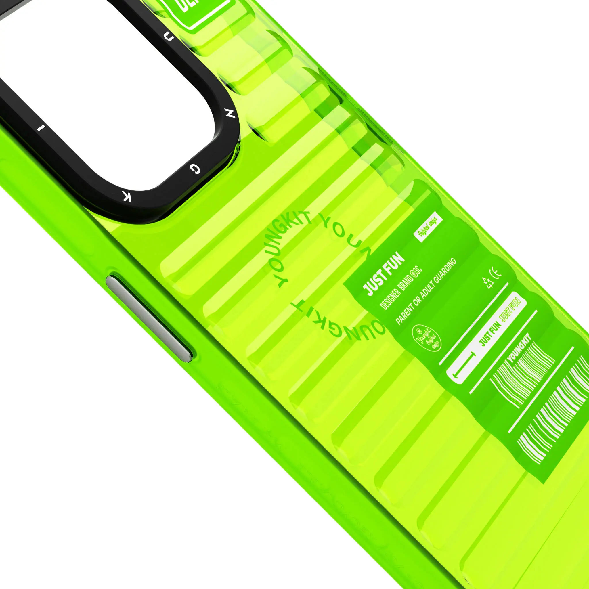 iPhone 15 Pro Max Şeffaf Renkli Kılıf - YoungKit Fluorite Serisi
