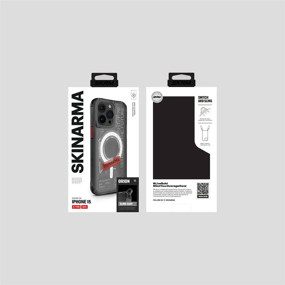 iPhone 15 Pro Max MagSafe Uyumlu Şeffaf Kılıf - Skinarma Orion