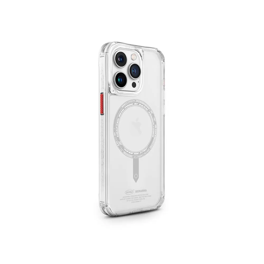 iPhone 15 Pro Max MagSafe Uyumlu Şeffaf Kılıf - Skinarma Saido