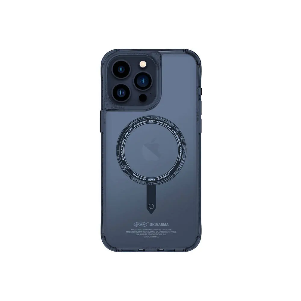 iPhone 15 Pro Max MagSafe Uyumlu Şeffaf Kılıf ve Kartlık - Skinarma Saido Kado