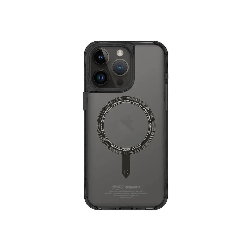 iPhone 15 Pro Max MagSafe Uyumlu Şeffaf Kılıf ve Kartlık - Skinarma Saido Kado